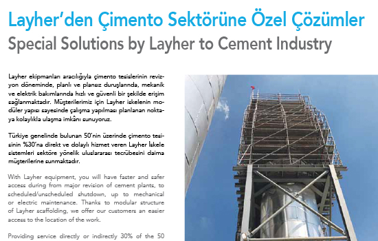 Layher'den çimento sektörüne özel çözümler