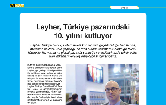 Layher, Türkiye pazarındaki 10.yılını kutluyor