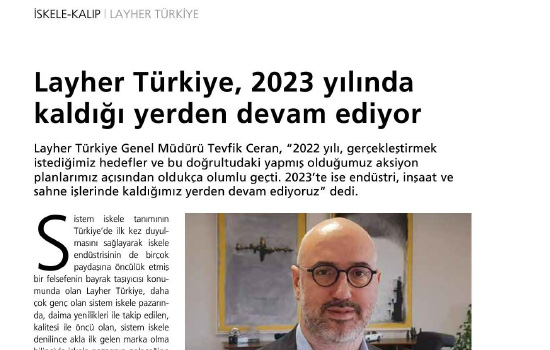 Layher Türkiye, 2023 yılında kaldığı yerden devam ediyor